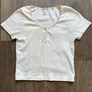 Brandy Melville Cream Top